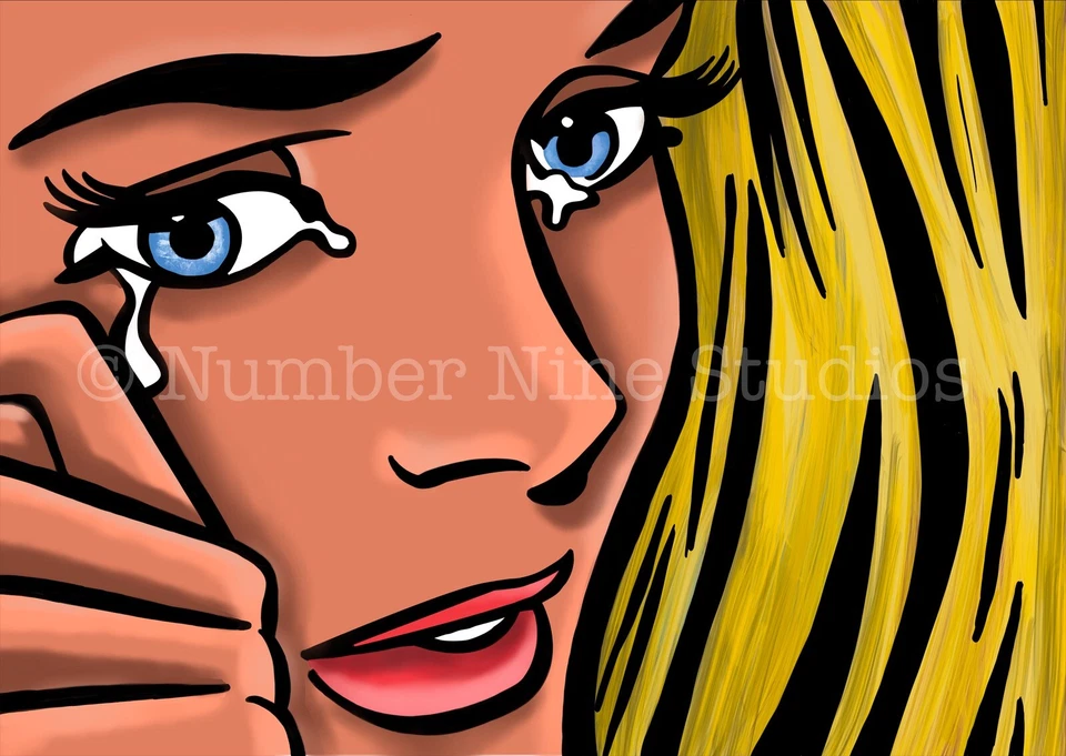 Pinup/Pop model Blonde Edition Art Artwork Print A3 signed, limited 500 prints - Image 2 of 4