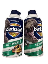 Barbasol Jurassic World Limited Edition Shaving Cream Smoothing Aloe 10 oz 2 Pk