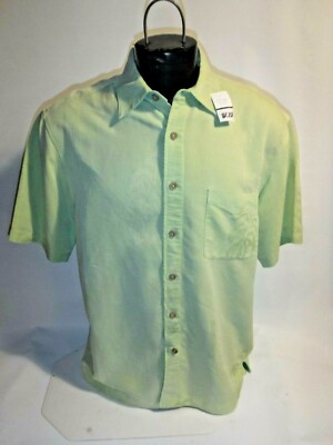 #8878 QUIKSILVER SS CASUAL ALOHA HAWAIIAN SHIRT MEN'S MEDIUM pre-owned