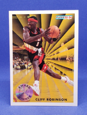 93-94 Fleer #232 Cliff Robinson Award Winner Sixth Man Portland  Trailblazers