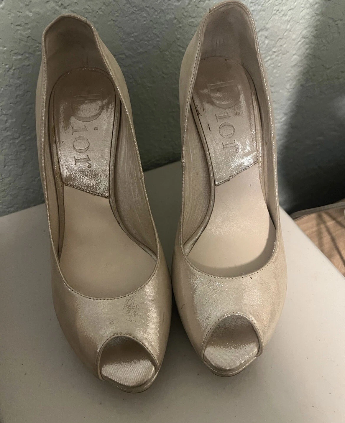 TALON HAUT CHRÉTIEN DIOR crème scintillante 36