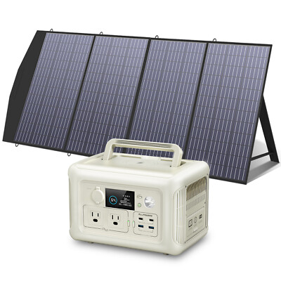 ALLPOWERS 600W R600 Portable Power Station With 200W Portable Solar Panel Camp