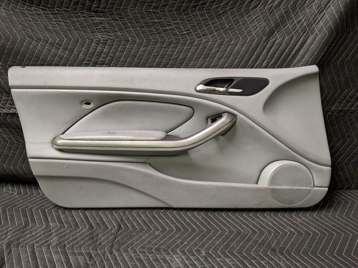 BMW E46 M3 Convertible Left Door Card Gray Nappa Leather
