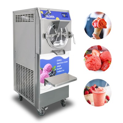 Wixkix Commercial Hard Serve Ice Cream Machine Maker 48 L/H 5in Touch Control