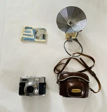 Voigtlander Vitomatic 1 Camera 1:2.8/50mm W/ Original Case/flash/instructions