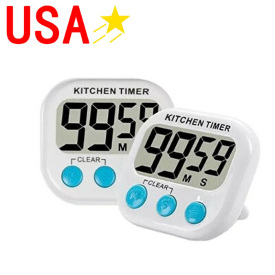 (2 sets of timing) Timer Clock Countdown Timing Event Kitchen Alarm Reminder