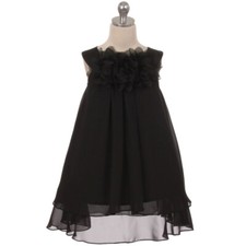 BLACK Size 12 Summer Recital Birthday Wedding Formal Party Flower Girl Dress