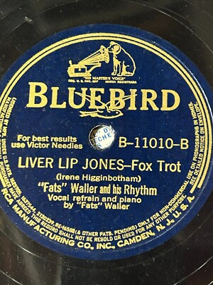 Fats Waller Liver Lip Jones Come Down to Earth Angel Bluebird Jazz 78