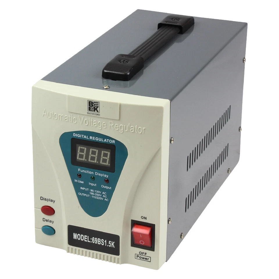 BK 69BS1.5K Automatic 1500 Watt 110V-220V Voltage Regulator - Image 3 of 4