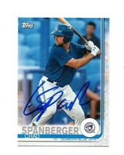 Chad Spanberger 2019 Topps Pro Debut hand autographed signed card 153 Blue Jays
