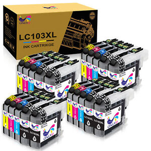 20 PK Quality Ink Set w/ Chip for Brother LC101 LC103XL MFC-J470DW