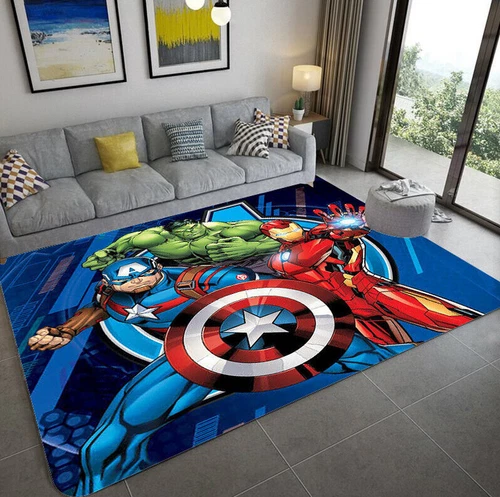 3D Marvel Avengers Teppich Kinder Fußmatten Schlafzimmer Wohnzimmer Bodenmatte - Bild 10 von 20