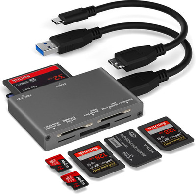 7-In-1 Multi Memory Card Reader, USB 3.0 SD Card Reader Writer(5Gbps) Read 7 Car