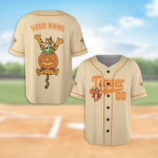 Personalized Funny Tigger Pumpkin Happy Halloween Baseball Jersey Shirt