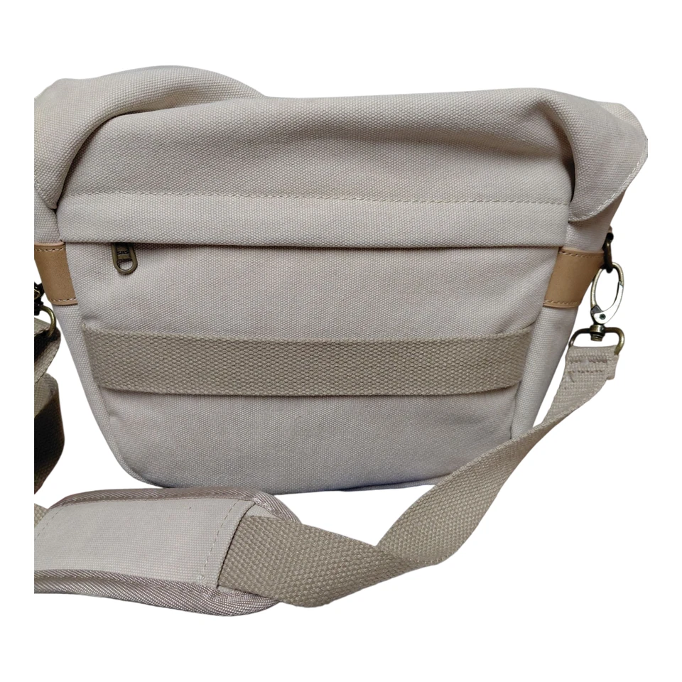 bolsa para câmera bagsmart marfim branco divisórias removíveis estilo concha abertura - Imagem 3 de 4