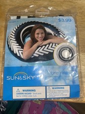 Sun and Sky Pool Float New Black Tire Design