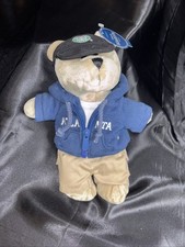 NWT - 2007 Starbucks Bearista Bear Atlanta Plush Blue Hoodie  Cap Special Ed.