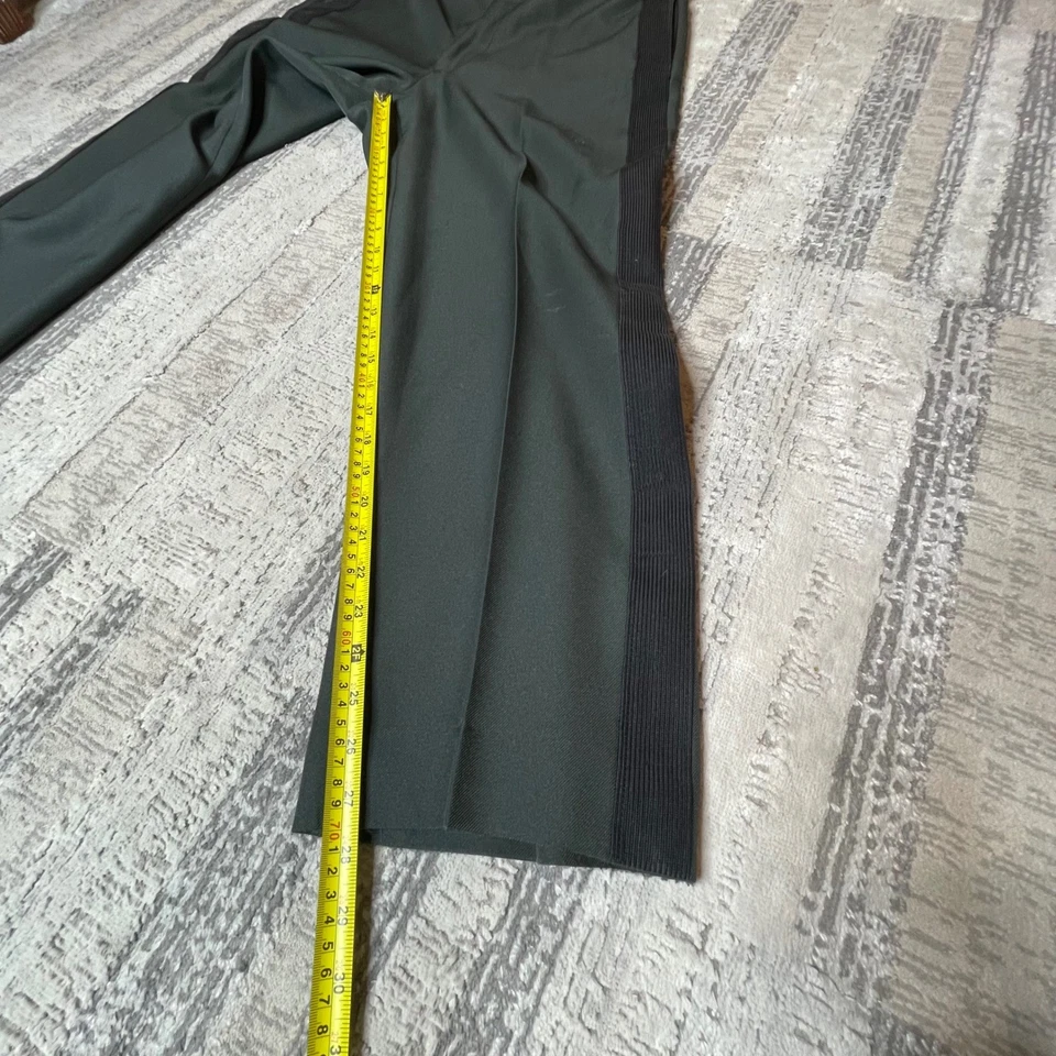 Vintage 1970s US Army Pants Mens Class A Officer Serge Green Black Braid W36xL28 - Image 4 of 4