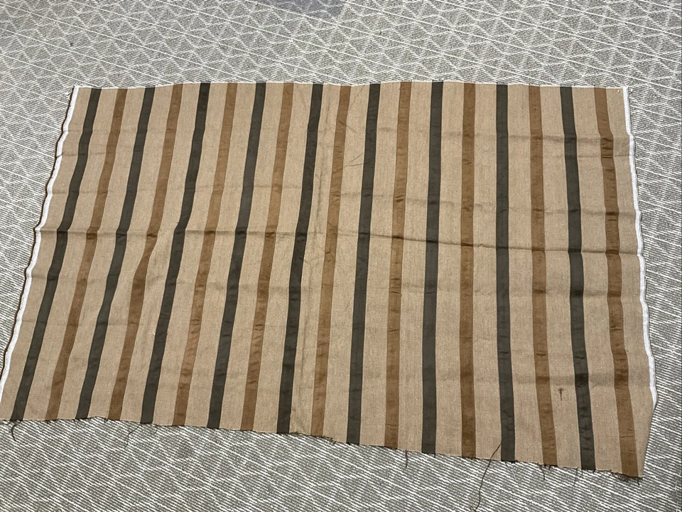 Designer Fabric Remnant Browns Suede Texture Stripe 54” X 34” - Image 3 of 4