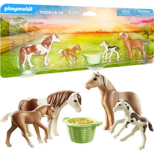 Playmobil Country 71000 2 Poneys Islandais et Poulains Figurines Kit Accessoires