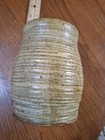 Vintage Homespun Stoneage MCM Ribbed Planter Marked Good Condition Yellow — photo 7