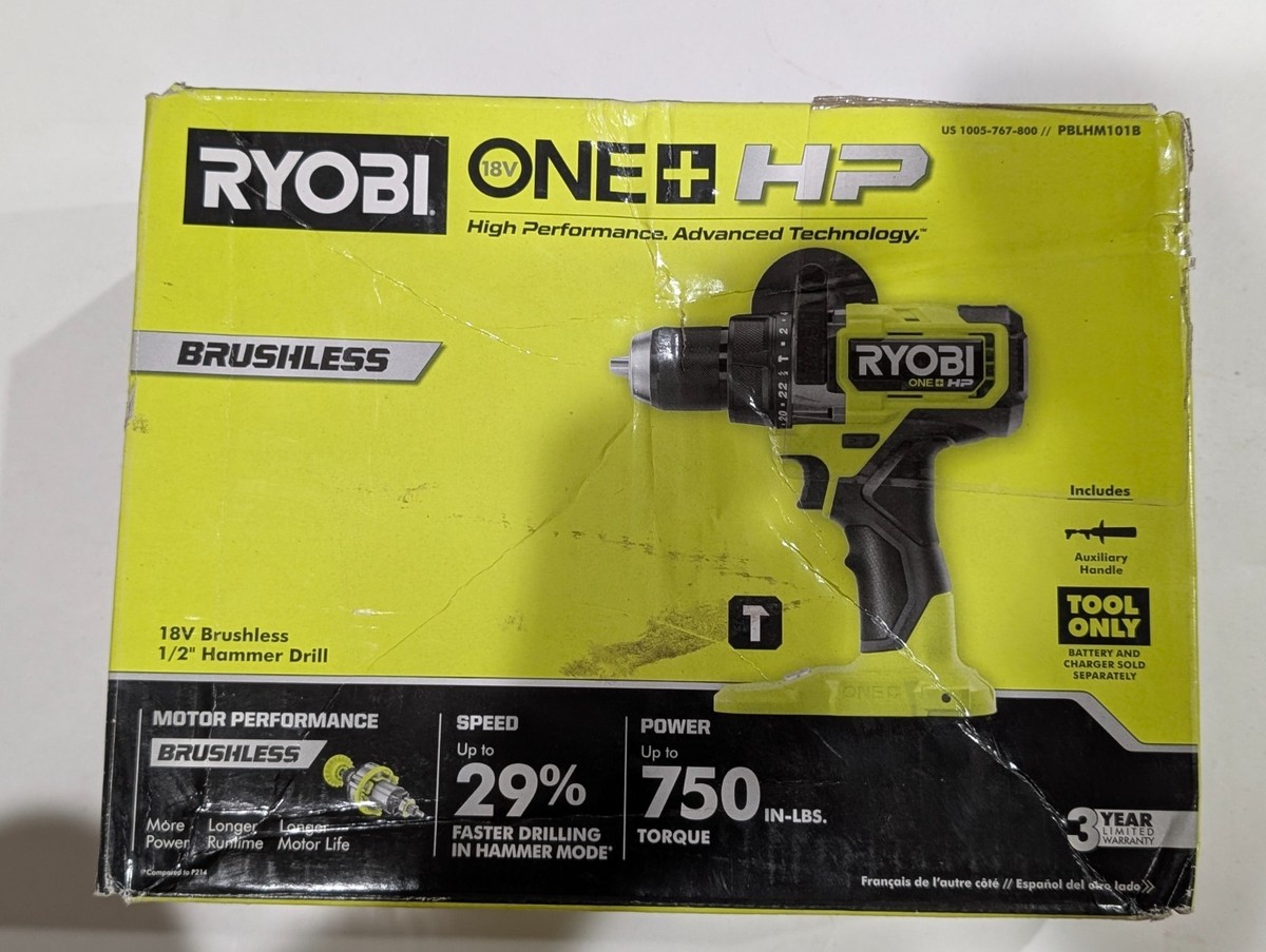 Ryobi PBLHM101B One 18V Brushless Hammer Drill for sale online