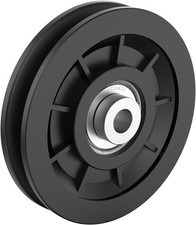 90mm/3.5" Universal Nylon Bearing Pulley-Wheel Replace for Home 1 Pack, Black