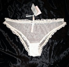 NWT Vintage 2010 Victoria's Secret I Do., Collection Sheer Mesh Bikini Panties-L