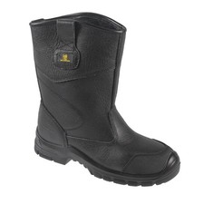 MENS LEATHER RIGGER BOOTS SAFETY BOOTS STEEL TOE CAP NEW WORK BOOTS ANKLE SHOES