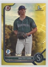 2022 Bowman Draft 1st Edition Yellow Foil 74/75 Walter Ford #BD-187 1dq4