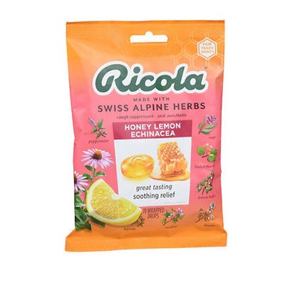 Cough Drops Echinacea Honey Lemon, 24 Drops By Ricola