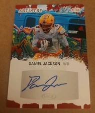 2025 Sage Artistry Football Daniel Jackson Auto Minnesota Golden Gophers Rookie