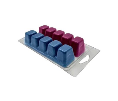 -Piece Wax Melt 2.5 Ounce 2 Section 10-Cavity Clamshells - 30 Pack