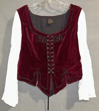 Nymph Velvet Corset Vest Whimsygoth Fairy Festival Renaissance Women s Sz M
