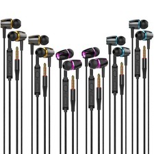 Earbuds Wired with Microphone Pack of 6, in-Ear Headphones,Noise Isolating,Po...
