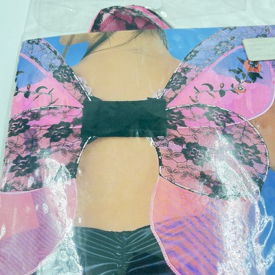 Disguise Flirts Charisma Wings Costume, Pink w/ Black Flowers, 11''x6'', One Size