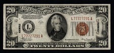 1934A $20 CRISP XF+ HAWAII WWII Emergency Issue Federal Reserve Note!