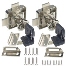 Double Door Cabinet Lock - Double Deadbolt Drawer Lock - Right Door Installat...