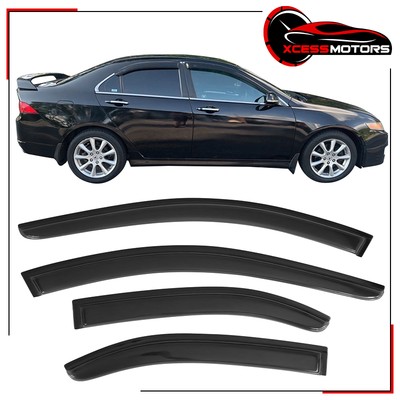 Fits 04-08 Acura TSX Acrylic Side Window Visors Vent Rain Guard Deflectors 4PCS