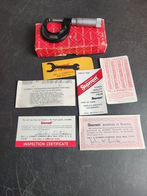 Starrett 436P 1'' 0-1'' Micrometer USA Made With Box
