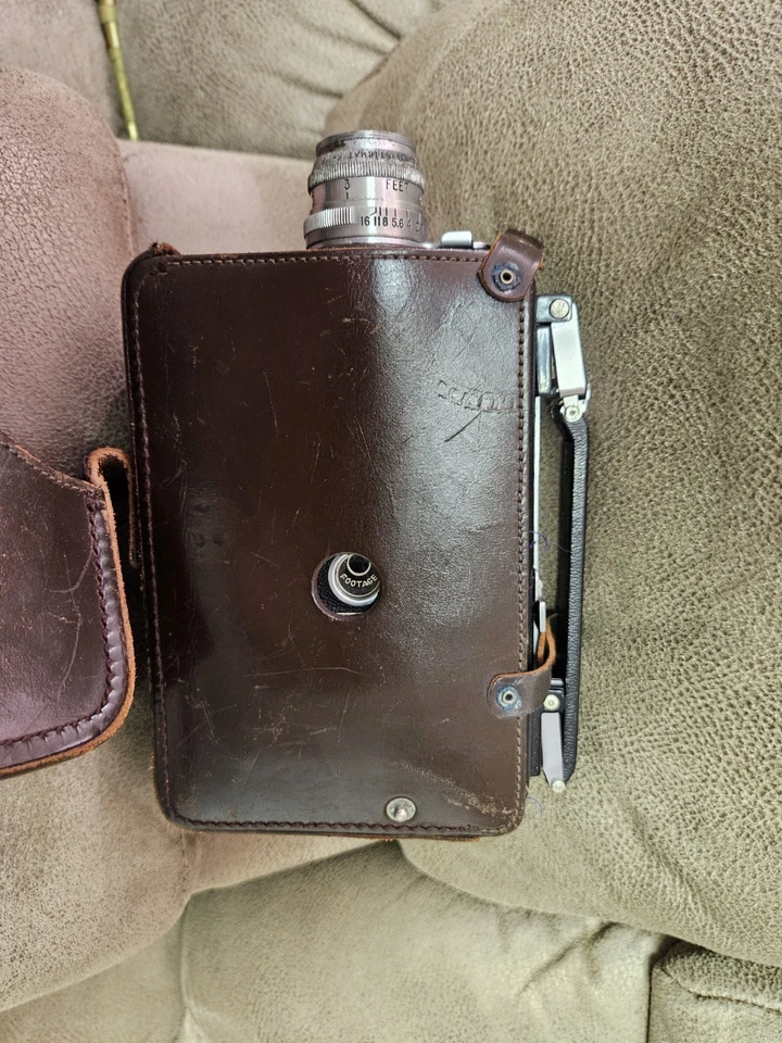 Cámara de película Cine-Kodak 16 mm revista vintage años 30 con estuche - Modelo A funciona Foto 2 de 4