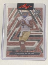 BRAYLON BRAXTON marshall 2024 Leaf Press Pass Clear Football Proof 1/1 (U1)