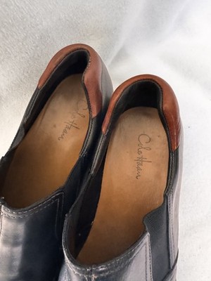 Cole Haan Zeno Split Toe Slip On Loafers Mens 10.5 Black Leather Dress Shoes s-l400.jpg main image 2