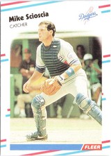 Mike Scioscia 1988 Fleer #524 Los Angeles Dodgers