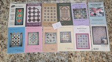 VTG NEW 12 PC Quilt Patterns Lot G Wall Quilt Duck Soup Eastwind Back Porch Pres