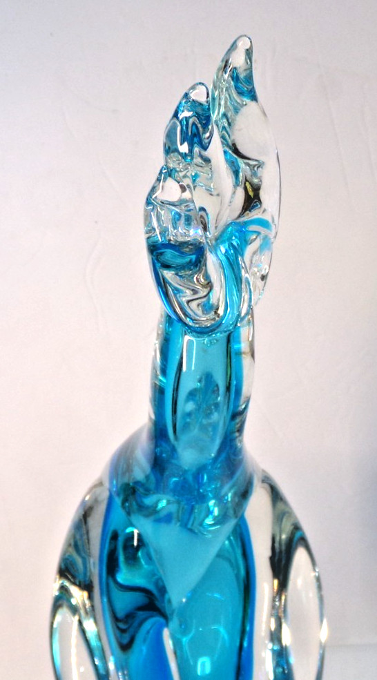 Murano Style Art Glass COCATOO Figurine - 16” High 4+ pounds - unbranded