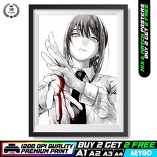 CHAINSAW MAN Denji Makima Anime Wall Art Picture Poster Print BUY 2 GET 2 FREE