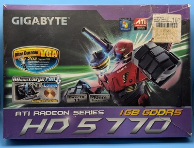 XFX ATI Radeon HD 5770 Graphics Card 1GB GDDR5 With Box And Crossfire Adapter 