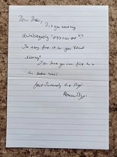 Rare Ronnie Biggs - Great Train Robbery Hand Signed Letter AFTAL COA