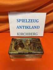 Alt Blechdose Lithographiert Sulima Dresden 100 Zigaretten Revue Gold um 1920